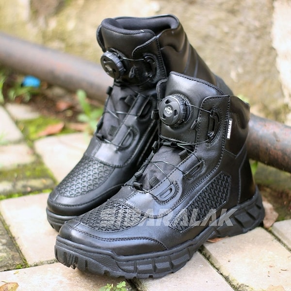 Sepatu PDL PDH TNI Polri Tali Putar Pendek Jaring Sarang Tawon