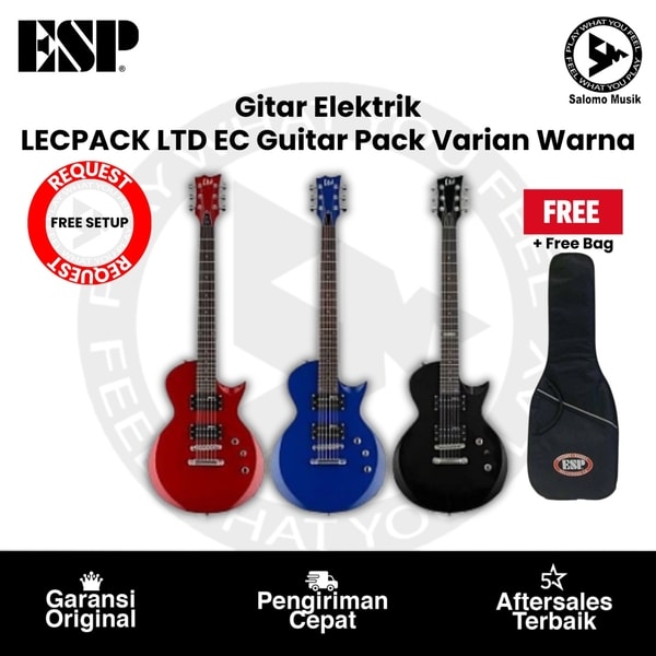 Gitar Elektrik ESP LECPACK LTD EC Guitar Pack Varian Warna Original + Free Bag