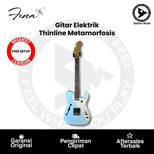 Gitar Elektrik Fena Thinline Metamorfosis Varian Warna + Free Request Set Up
