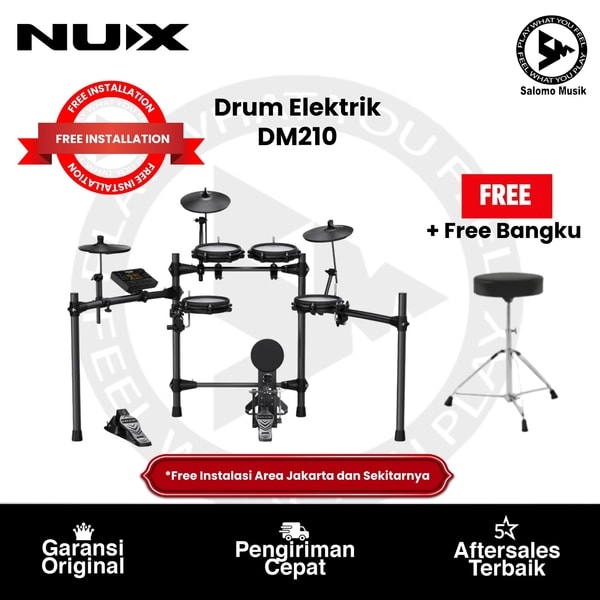 Drum Elektrik Nux DM210 + Free Install + Free Bangku
