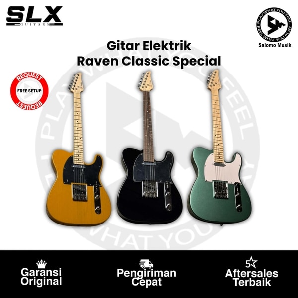 Gitar Elektrik SLX Guitars RAVEN Classic Special Maple FB Rosewood FB Varian Warna