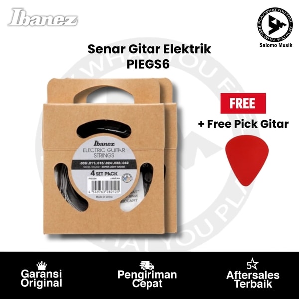 Senar Gitar Elektrik Ibanez PIEGS6 + Free Pick Gitar