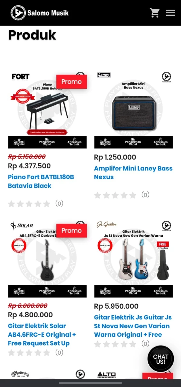 Cara order Salomo Musik langkah 2 pilih produk yang ingin dibeli