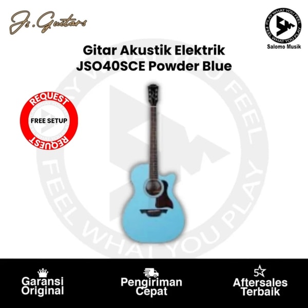 Gitar Akustik Elektrik JS Guitars JSO40SCE Powder Blue