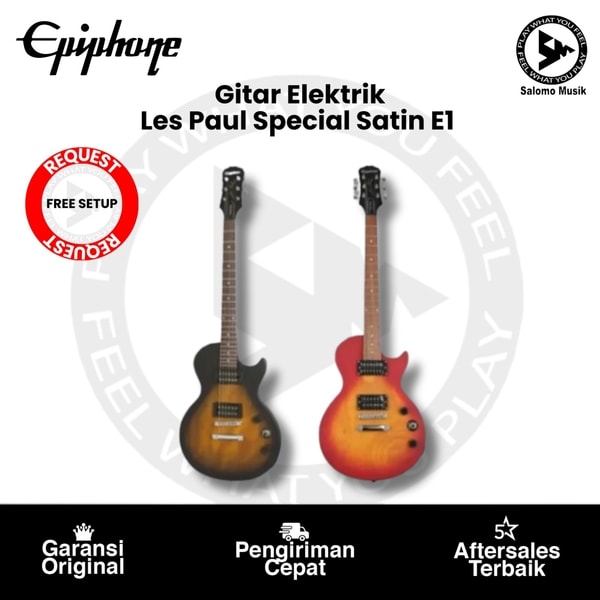 Gitar Elektrik Epiphone Les Paul Special Satin E1 Varian Warna + Free Request Set Up
