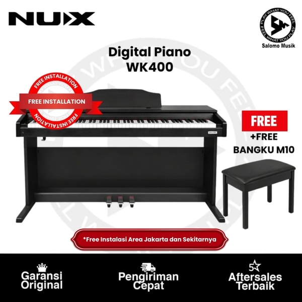 Digital Piano NUX WK400 + Free Bangku M10