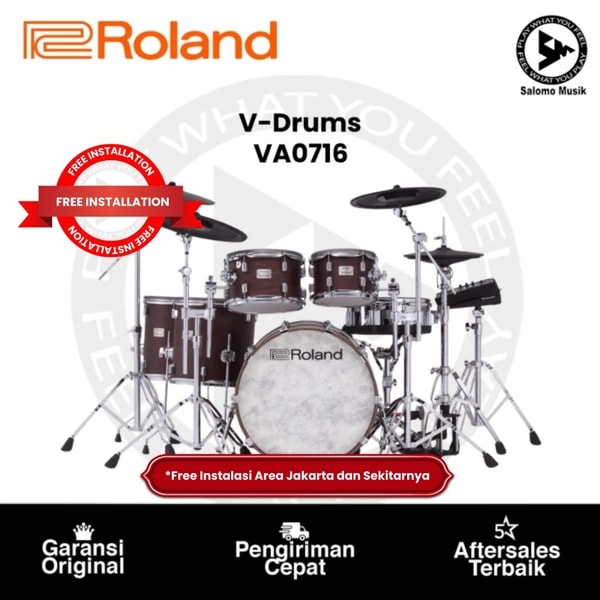 Drum Elektrik Roland VA0716 V-Drums 7-piece Acoustic Design Original