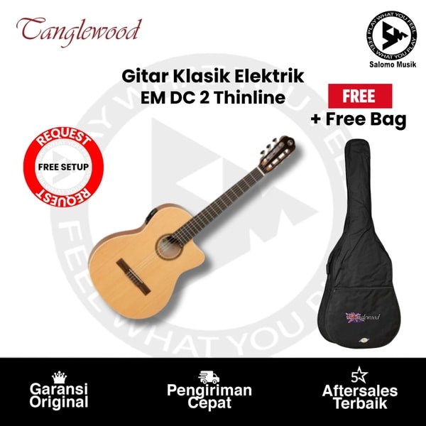 Gitar Klasik Elektrik Tanglewood EM DC 2 Thinline + Free Bag + Free Request Set Up