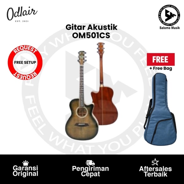 Gitar Akustik Non Elektrik Odlair OM501CS BBS Varian Warna Original