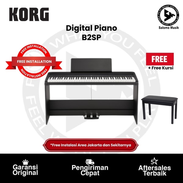 Digital Piano Korg B2SP Black + Free Bangku