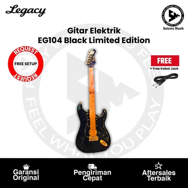 Gitar Elektrik Legacy EG104 Black Gold Hardware Limited Edition