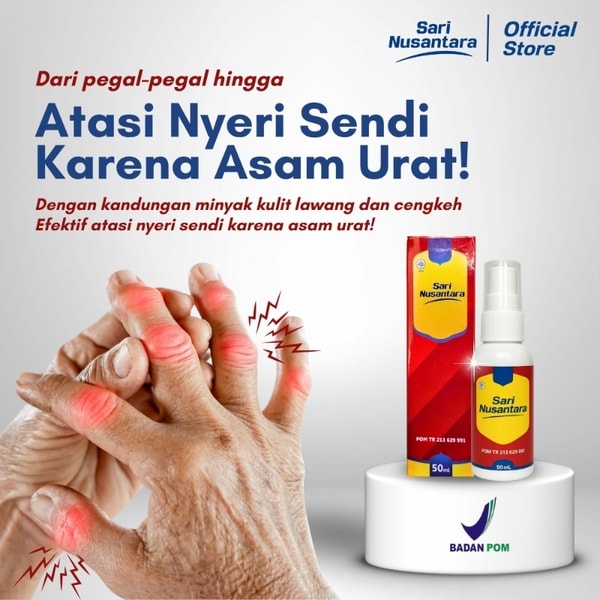 Minyak Pijat Sari Nusantara Atsiri 100% Minyak Pijat Minyak Balur Minyak Gosok Darah Tinggi Hipertensi Diabetes Pasca Stroke Linu Pegal Nyeri Sendi Keseleo Encok Gigitan Serangga