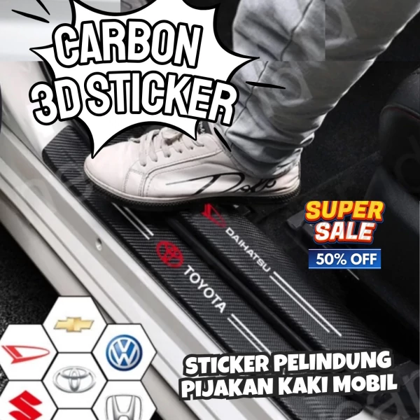 Stiker Carbon Mobil 1