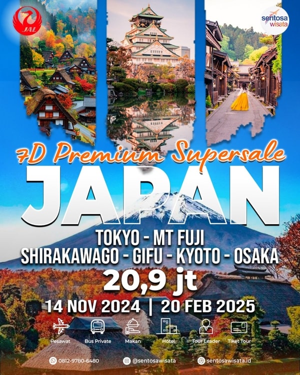 Paket Travel Jepang Golden Route With Shirakawago