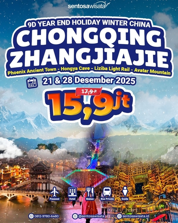 Paket Tour China Chongqing Zhangjiajie Akhir Tahun