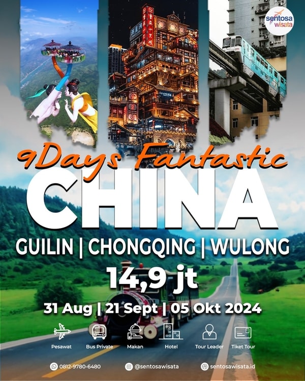 Paket Tour Gulin Chongqing China 2024