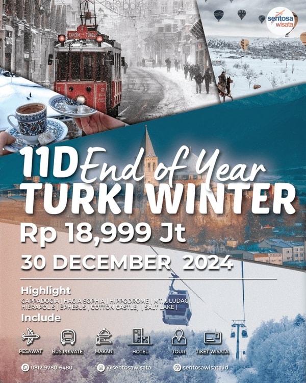 Paket Tour Turki Winter Desember 2024