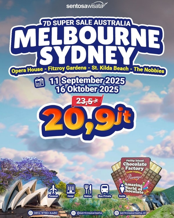 Paket Tour Australia Melbourne Sydney 7 Hari