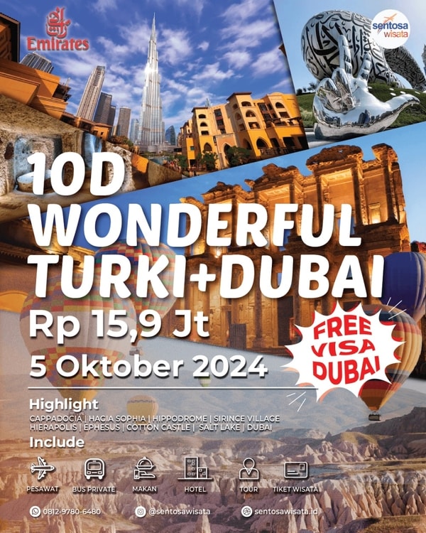Paket Tour Turki Free Dubai Oktober 2024