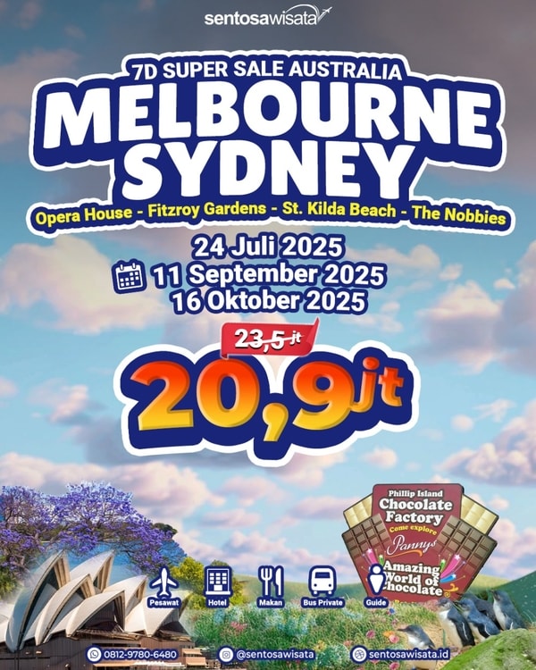 Paket Tour Australia Melbourne Sydney 7 Hari