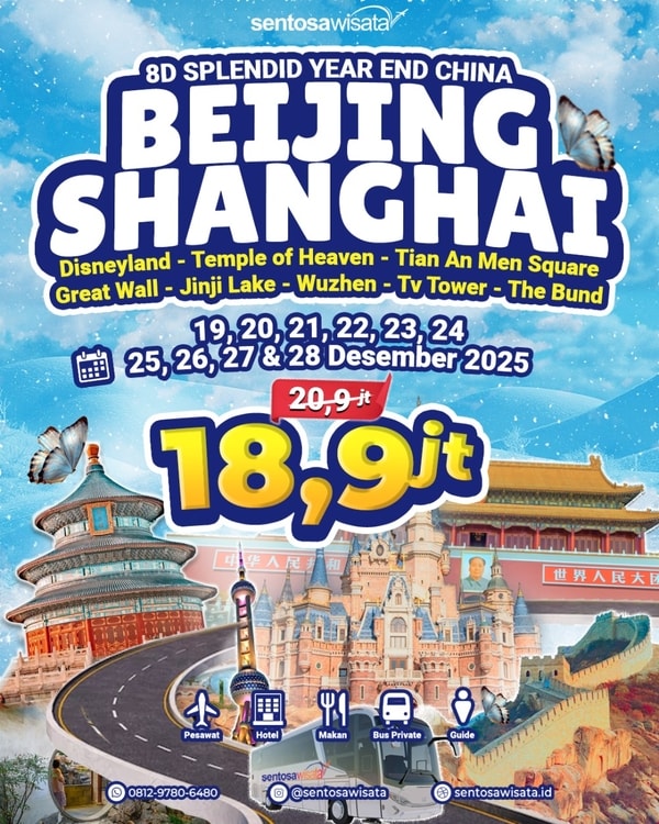 Paket Tour China Akhir Tahun Beijing Shanghai Disneyland