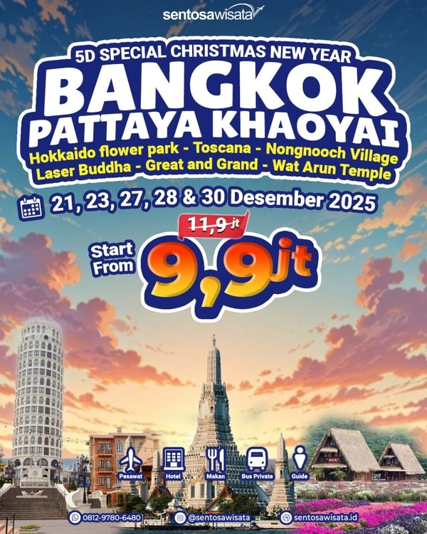 Paket Tour Tahun Baru Thailand