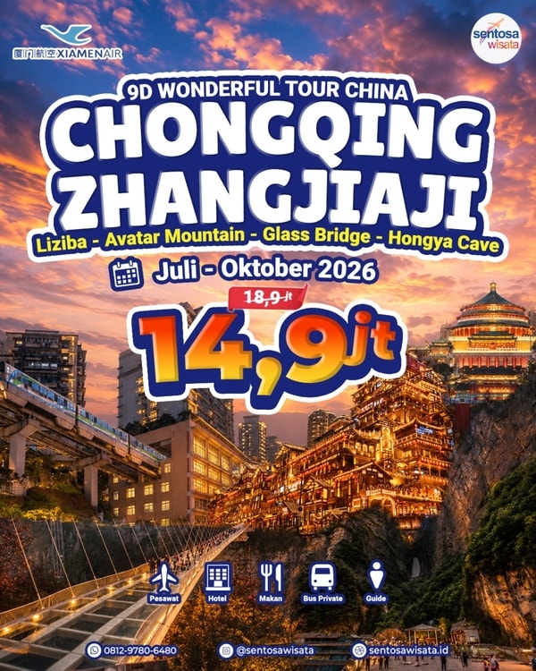 paket tour chongqing zhangjiajie