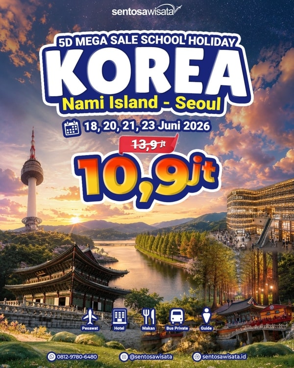 Paket tour korea murah libur sekolah