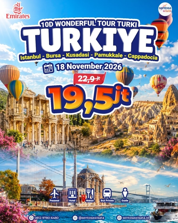 Paket tour turki premium