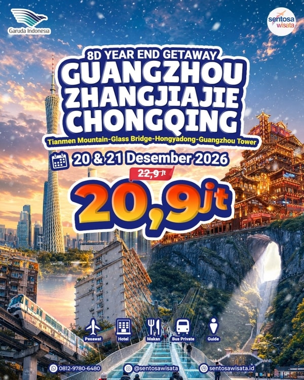 Paket Tour China chongqing zhangjiajie akhir tahun