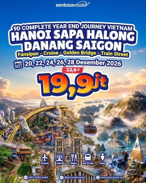 tour vietnam 9 hari akhir tahun