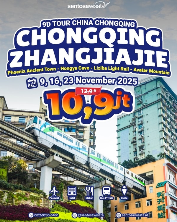 Paket Tour Chongqing Zhangjiajie Murah