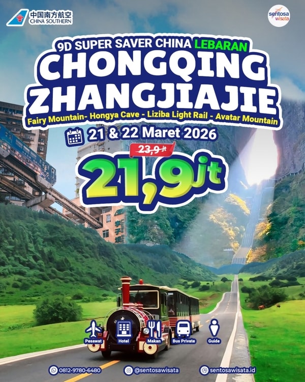 paket tour chongqing zhangjiajie lebaran