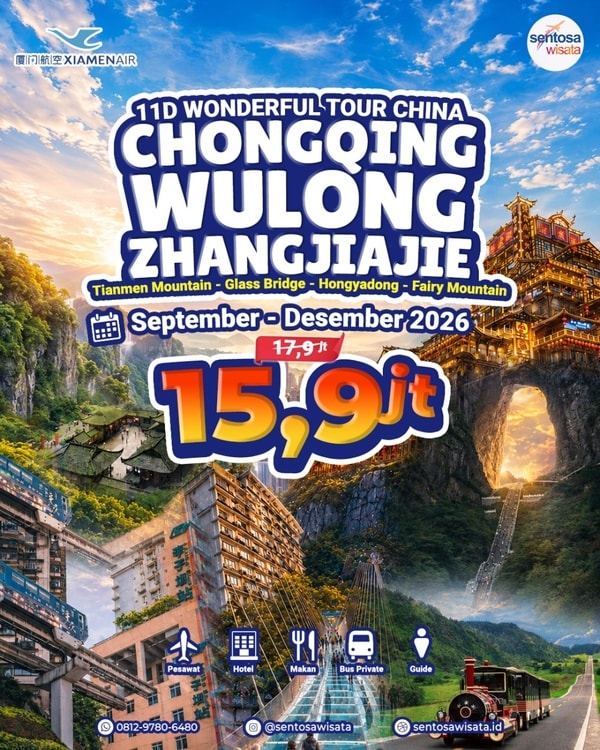 paket tour china chongqing zhangjiajie wulong