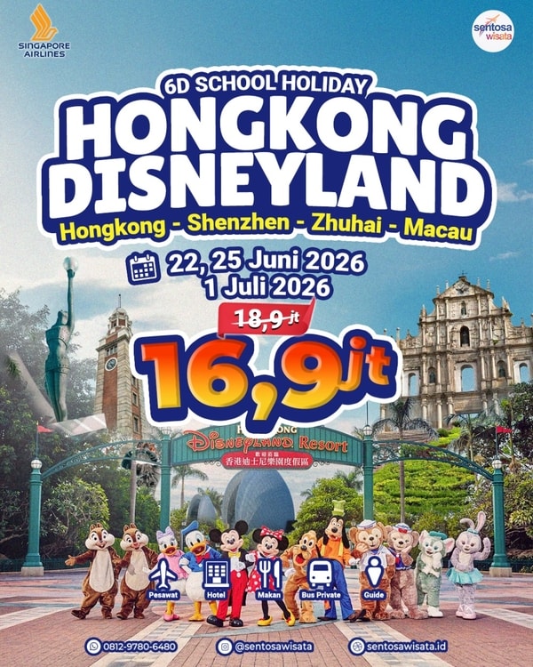 tour hongkong disneyland libur sekolah