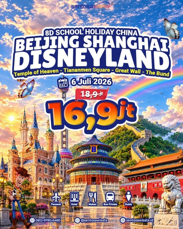 tour china disneyland libur sekolah