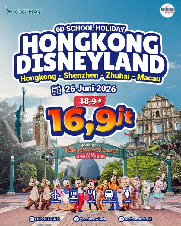 tour hongkong disneyland libur sekolah