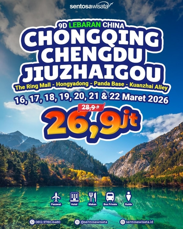 Paket Tour Chongqing Jiuzhaigou