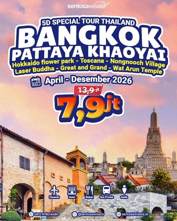 tour thailand bamgkok pattaya khaoyai 2026