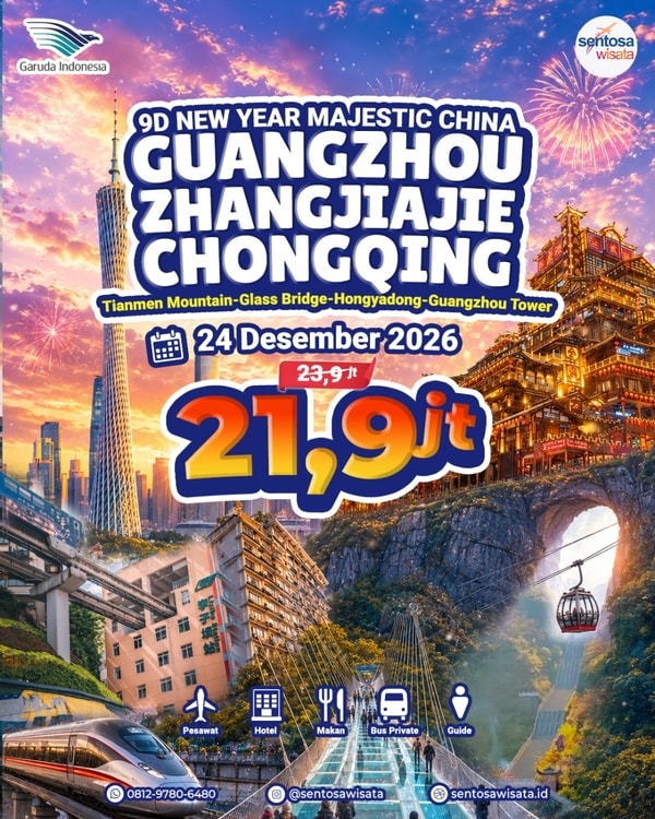 tour chinga chongqing zhangjiaje akhir tahun