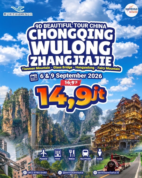paket tour chongqing wulong