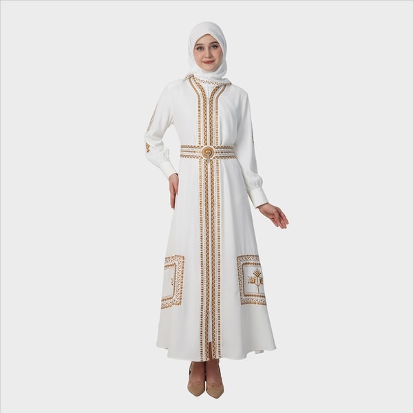 HIKMAT A9866 - Zahra Gold Abaya