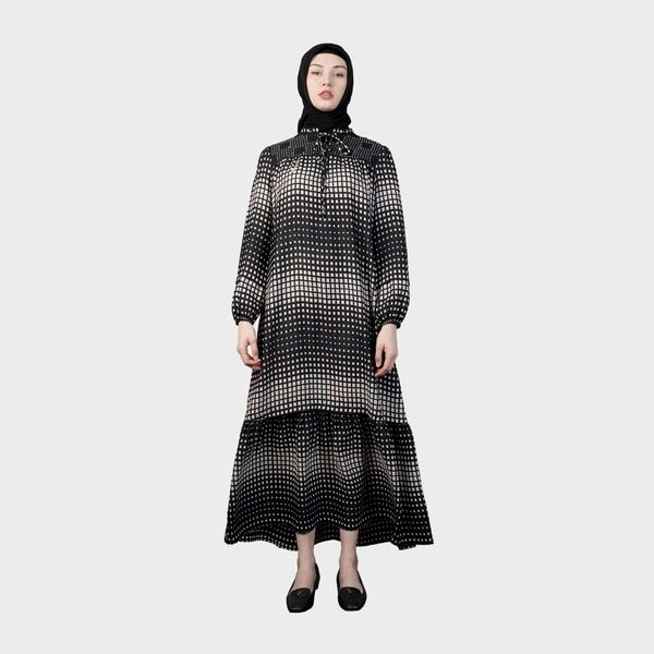 HIKMAT A4497 - Cadre Mosaic Abaya