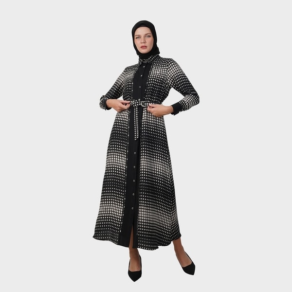 HIKMAT C4924 - Lumin Grid Abaya