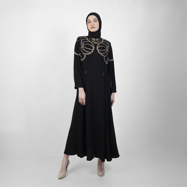 HIKMAT A6265 - Velour Sparkle Abaya