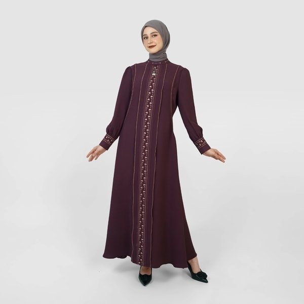 HIKMAT A202552 - Embossa Flow Abaya