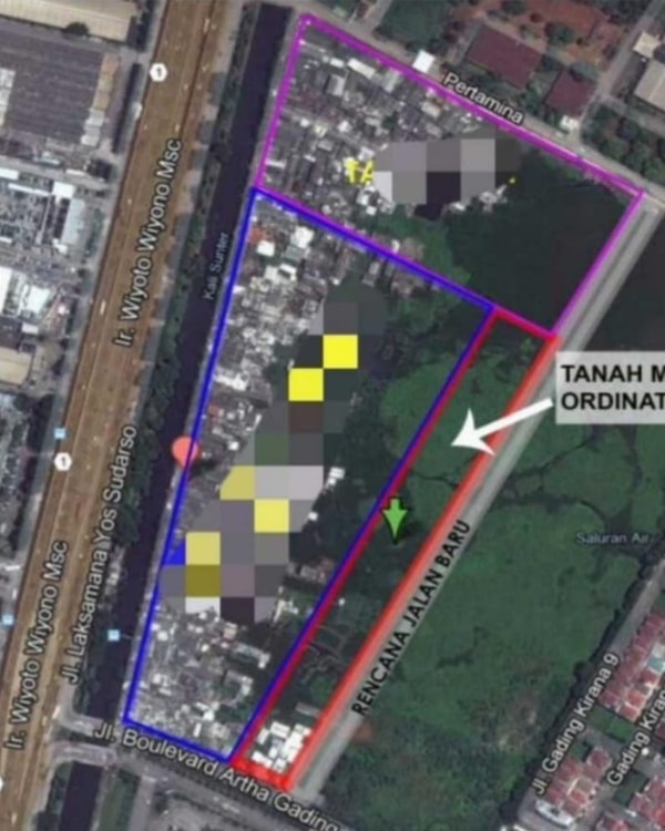 Dijual dibawah NJOP Murah Tanah Darat 6,7ha Kelapa Gading Jakarta Barat