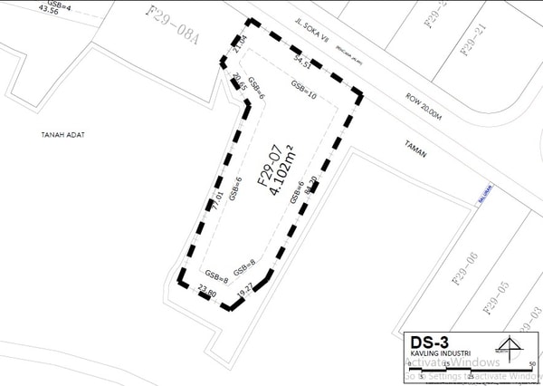 Kavling Industri di Jual di Delta Silicon Lippo Cikarang Kab Bekasi Luas 4102Meter