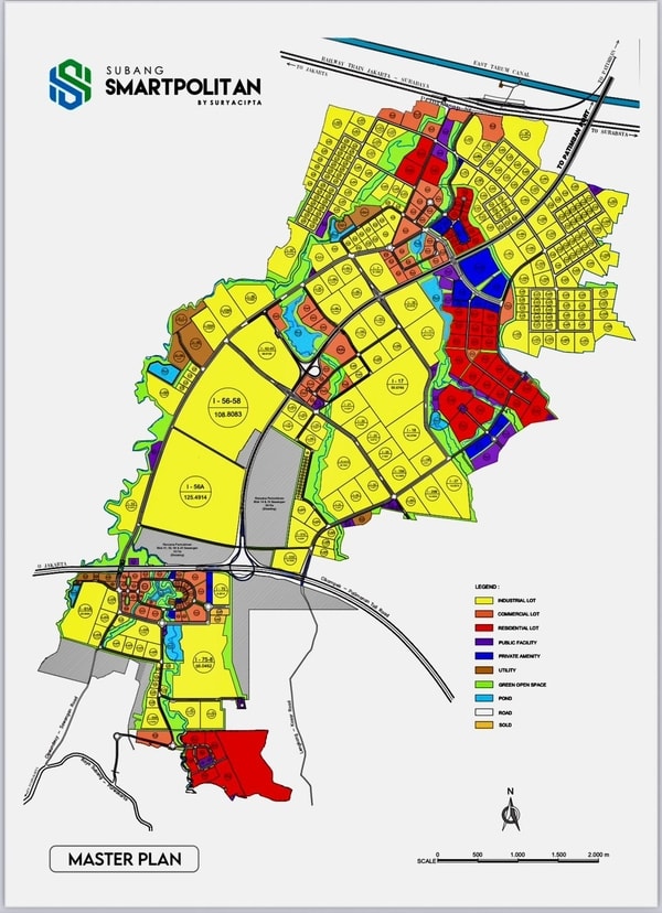 Jual Lahan Kavling Industri Kawasan Industri Smartpolitan Subang Luas 300Ha bisa Custom