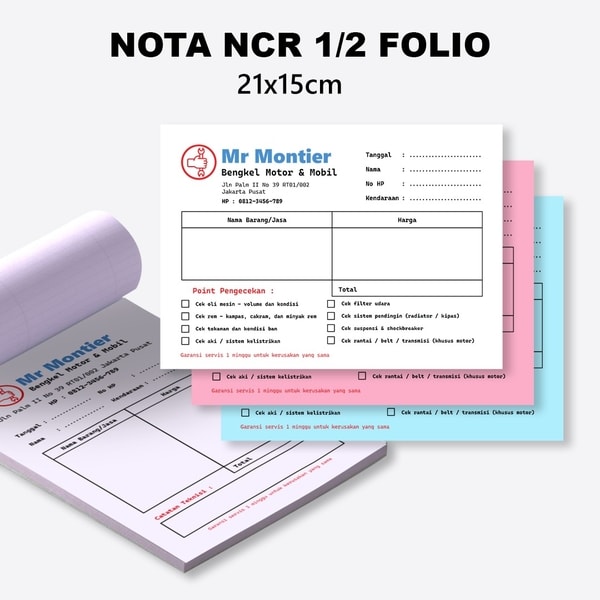 nota ncr 1/2 folio